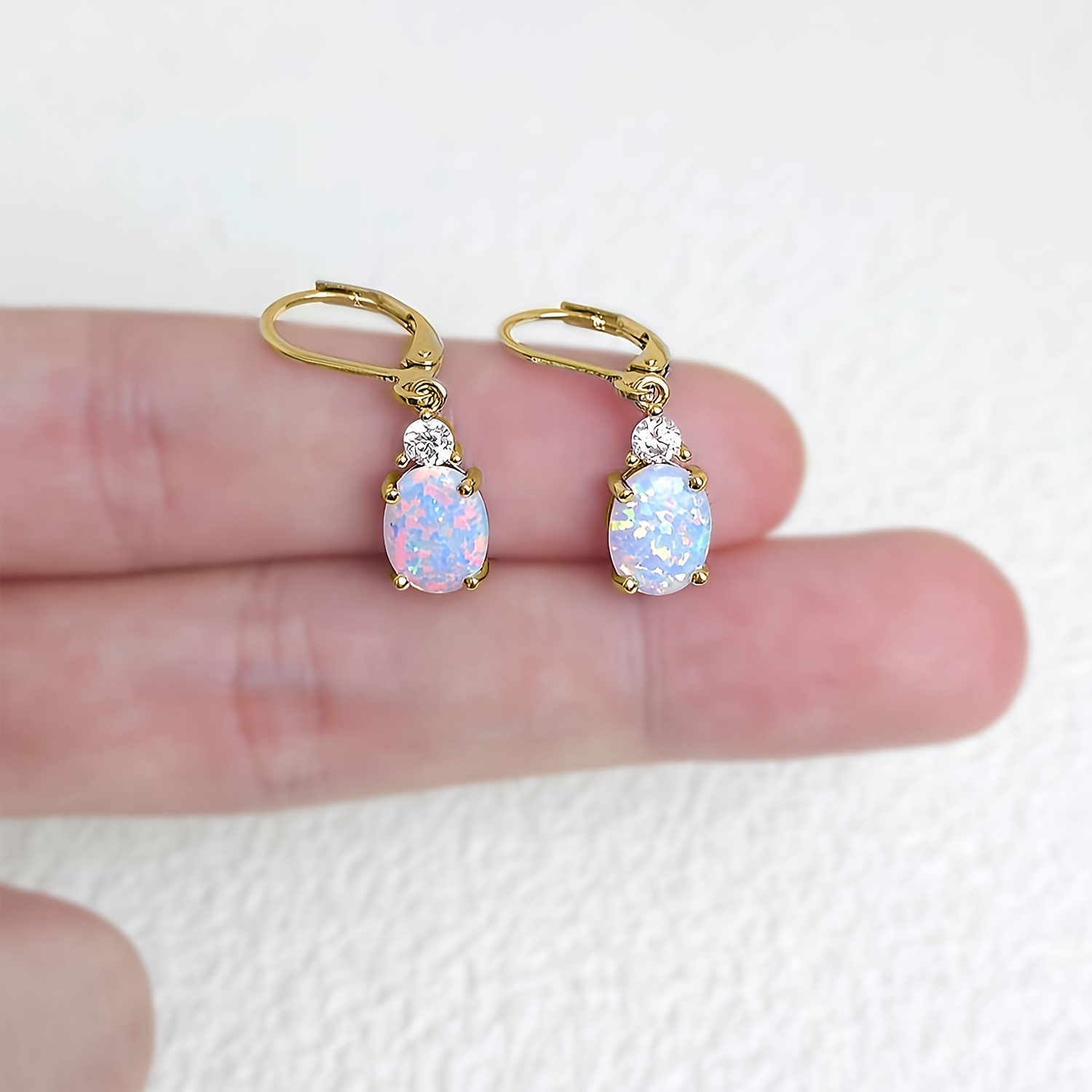 Opal Earrings Dangle - Boho-Şık | Şık] Sevgililer Günü Hediyesi