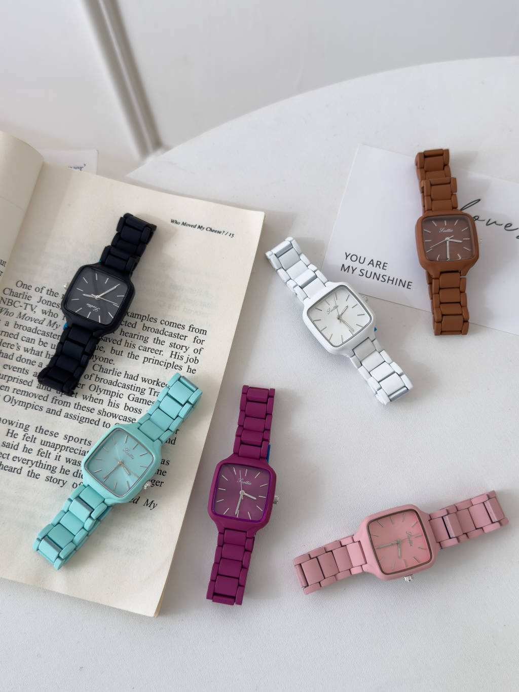Jewelry Watches Women - Moda mizaçlı minimalist lüks kare renk