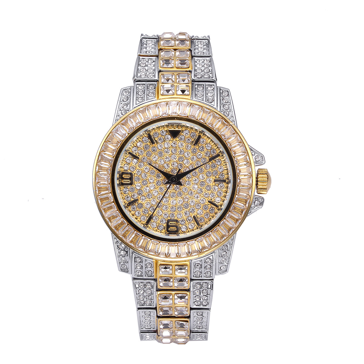 Jewelry Watches Women - Lüks Tam Taş Kuvars Saatler Erkekler