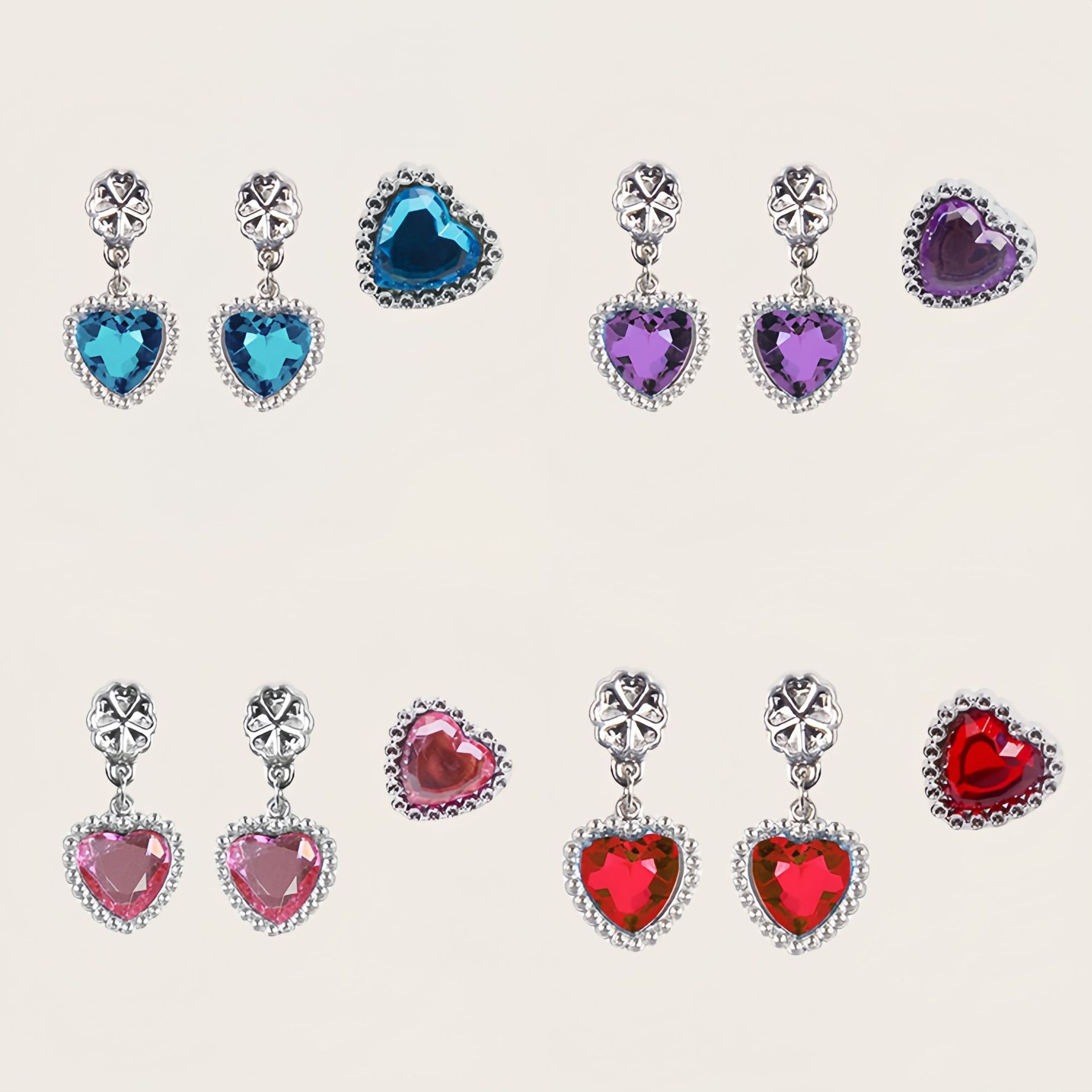 Diamond Stud Earrings - Dondurulmuş Kızlar Yüzükler Çocuk Küpe Yürümeye
