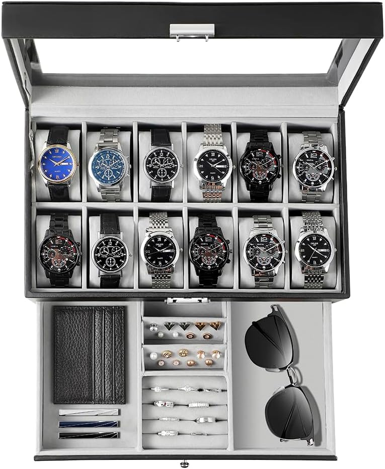 Watch Display Box - Erkekler İçin Saat Kutusu Düzenleyici, Cam