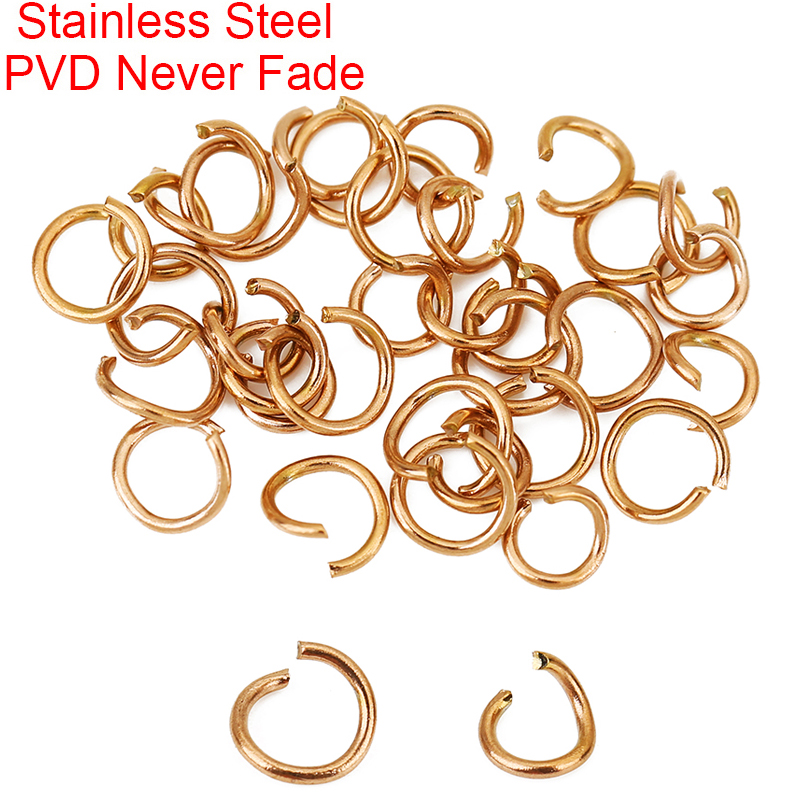 Gold Plated Ring - 100 adet Gül Altın Kaplama Paslanmaz