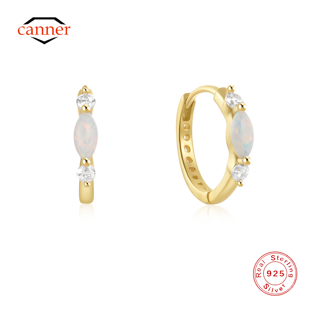 Opal Earrings Dangle - CANNER 925 ayar gümüş at gözü