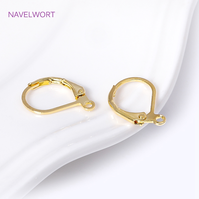 Gold Plated Ring - Moda fransız küpe kolu-geri küpe 18K