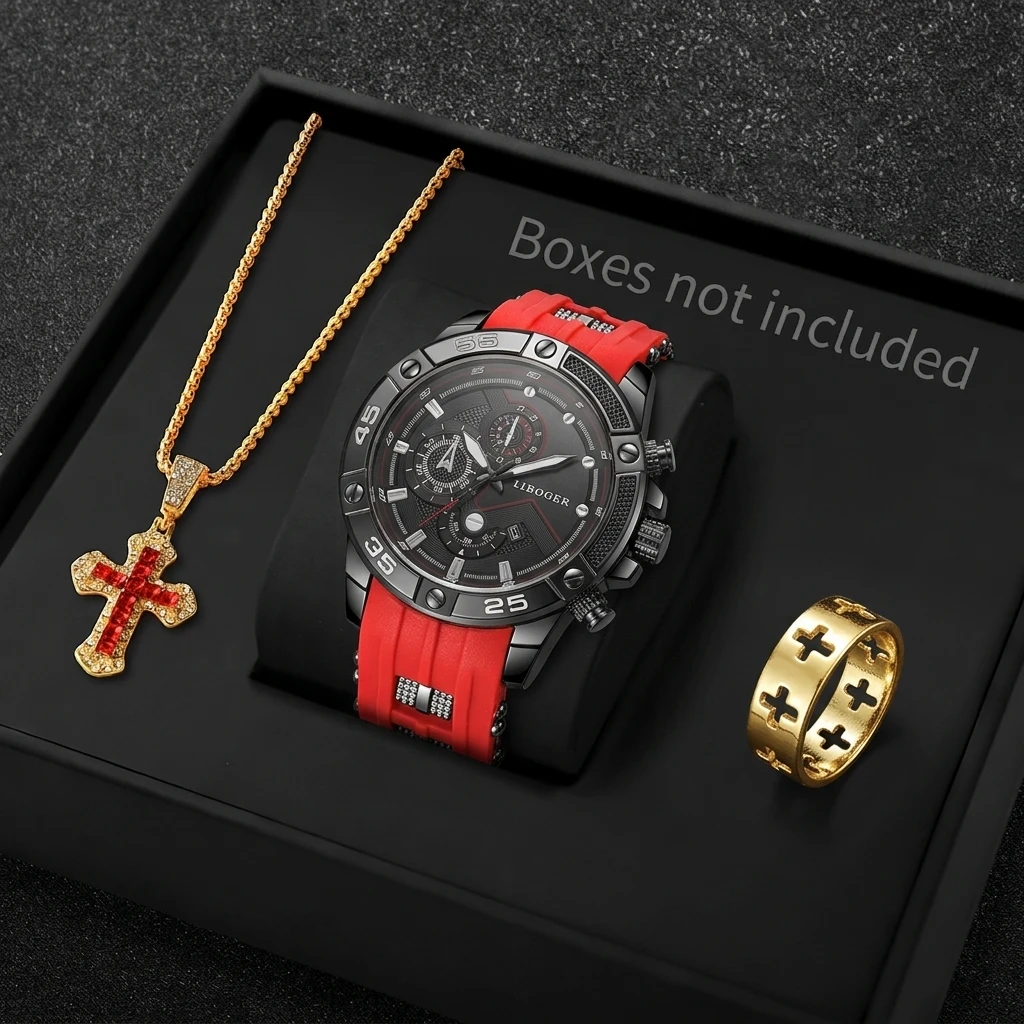 Mystery Jewelry Jar Watches - 3 adet moda erkek spor saat