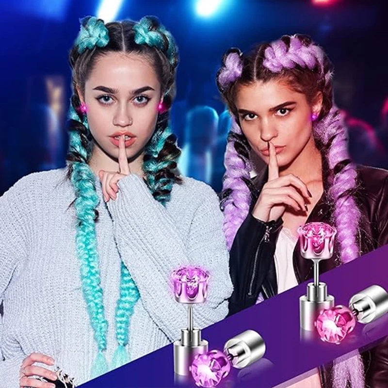 1 çift Led Işık Up Kulak Damız - Diamond Stud Earrings incelemesi ve fiyatı