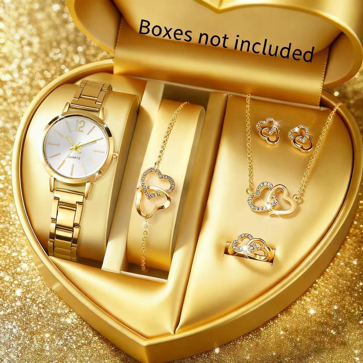 6 adet moda kadın Quartz saat  - Jewelry Box Watches Bracelets incelemesi ve fiyatı
