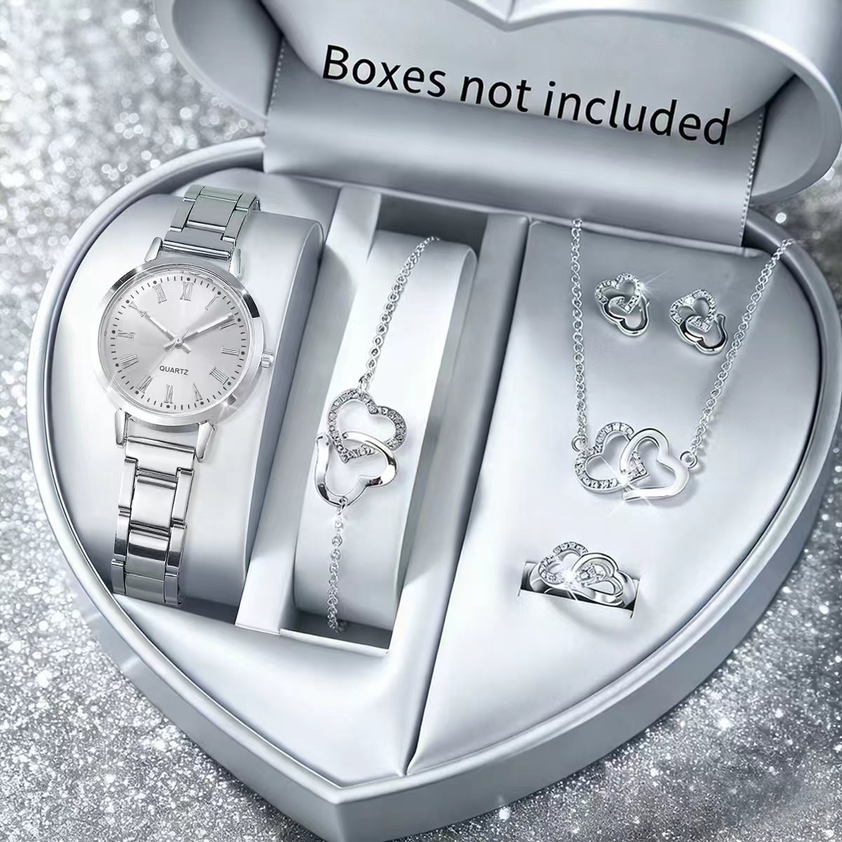 6 adet moda kadın Quartz saat  - Jewelry Box Watches Bracelets incelemesi ve fiyatı