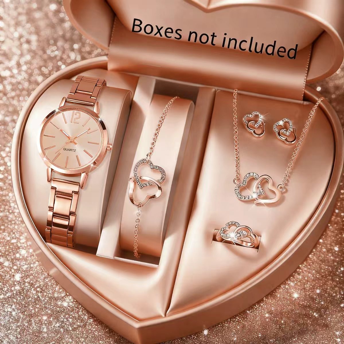 6 adet moda kadın Quartz saat  - Jewelry Box Watches Bracelets incelemesi ve fiyatı