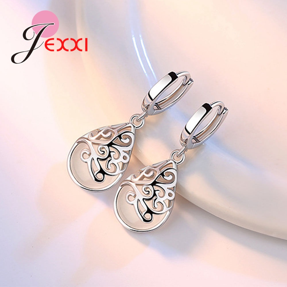 Hakiki 925 Ayar Gümüş Ayışığı  - Opal Earrings Dangle incelemesi ve fiyatı