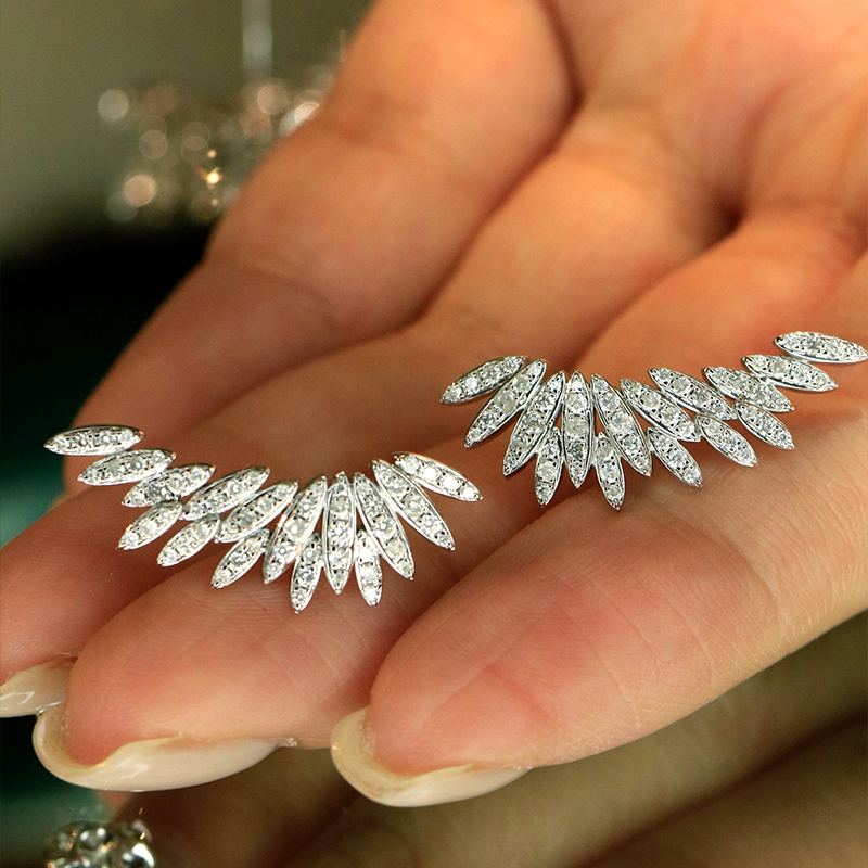 Aazuo 18K Beyaz Altın Sarı Alt - Diamond Stud Earrings incelemesi ve fiyatı