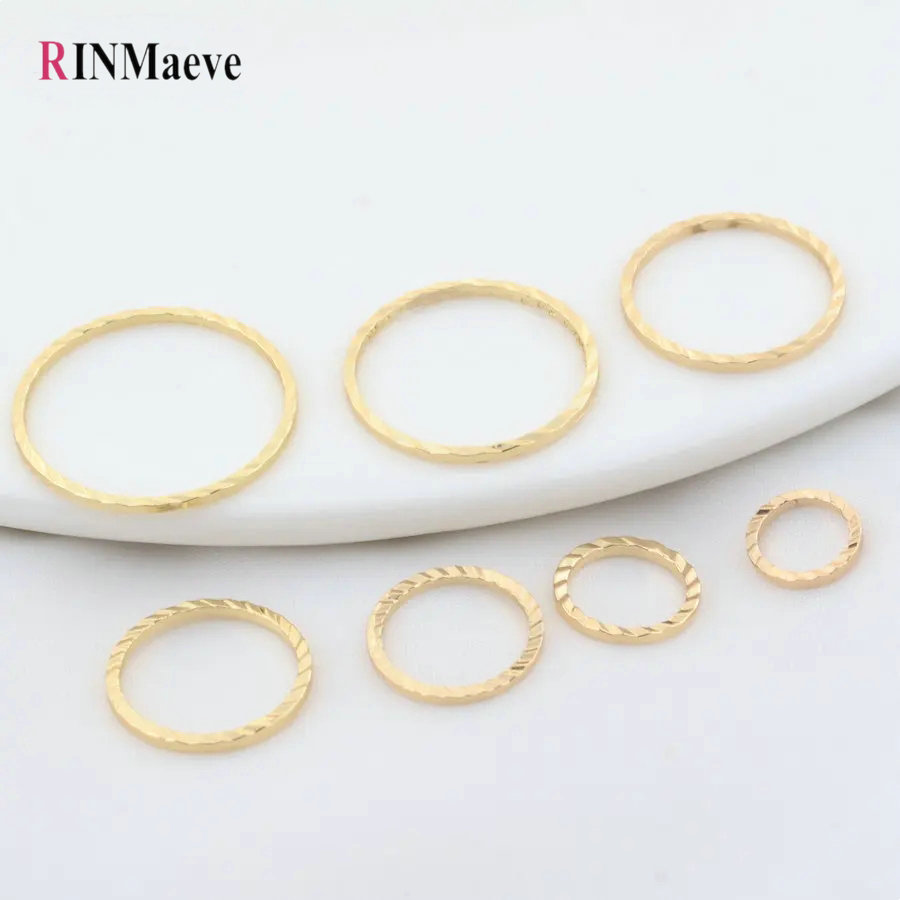 20 adet 10MM 12MM 18MM 14K alt - Gold Plated Ring incelemesi ve fiyatı