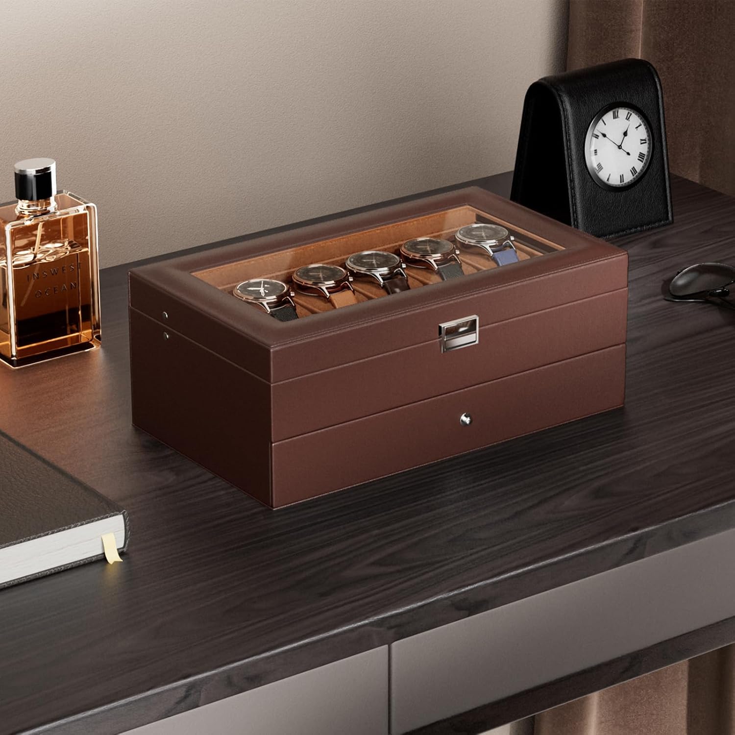 12 Bölmeli ve Çekmeceli Saat K - Watch Display Box incelemesi ve fiyatı
