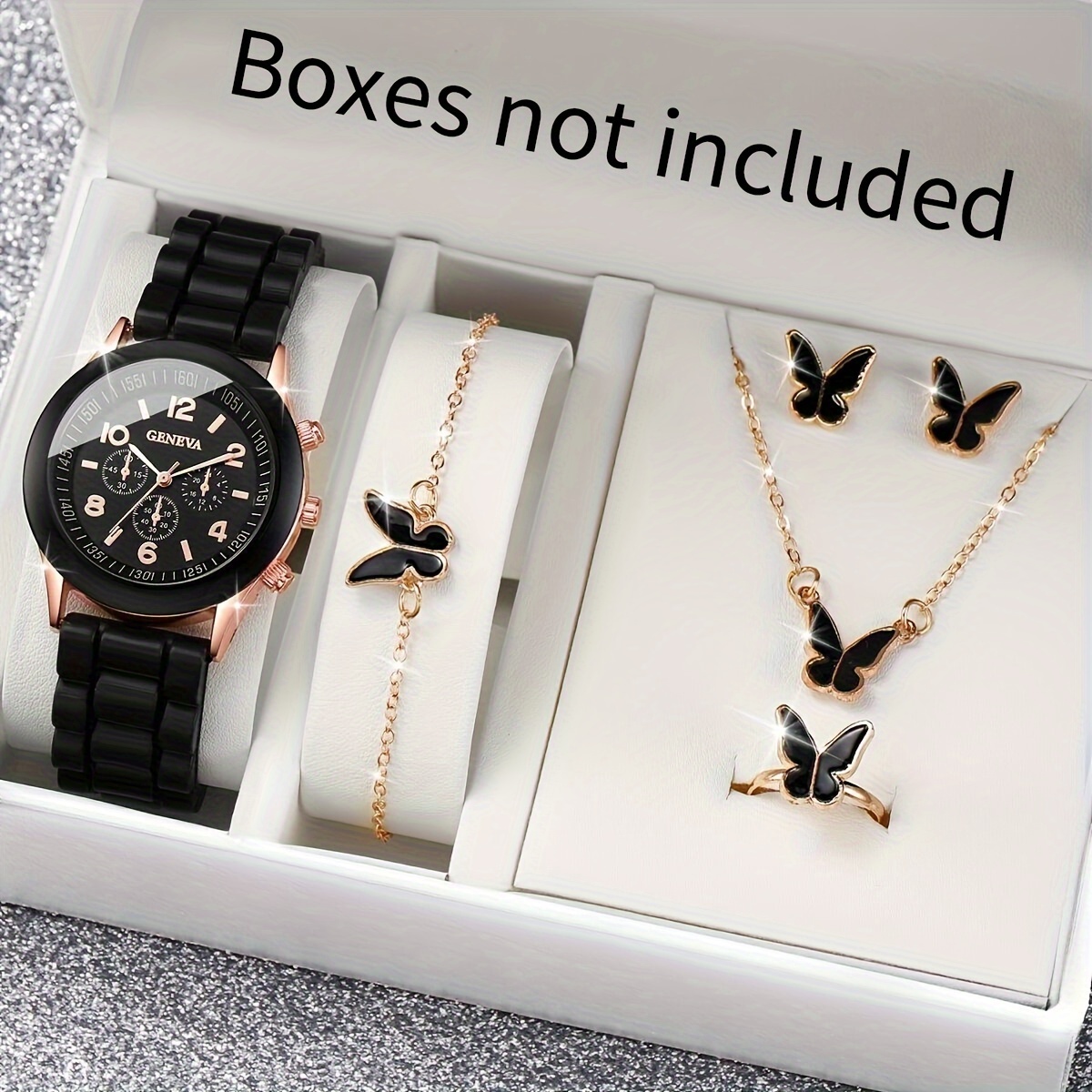 6 adet/takım kadın saati rahat - Jewelry Box Watches Bracelets incelemesi ve fiyatı