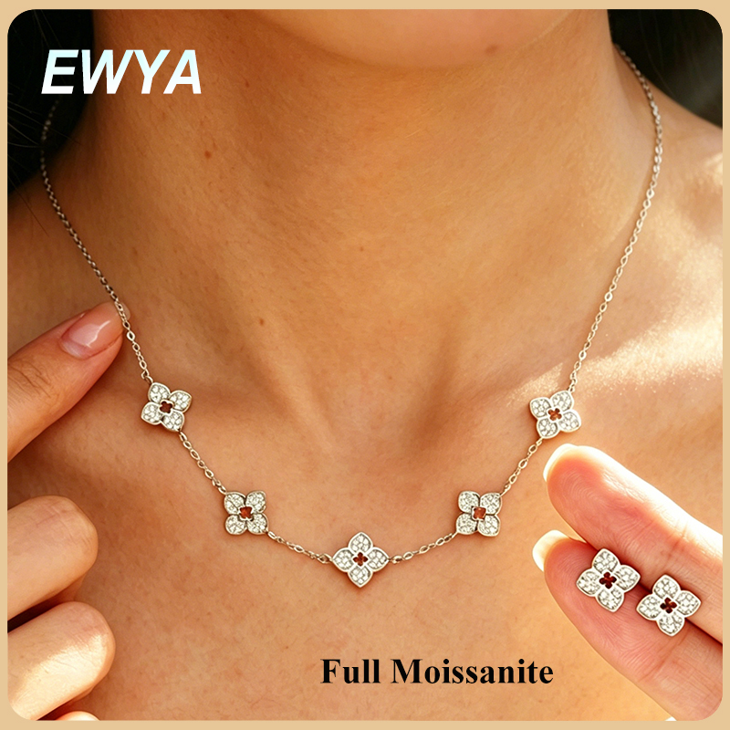 EWYA Yonca Şeklinde Tam 1mm Mo - Diamond Stud Earrings incelemesi ve fiyatı