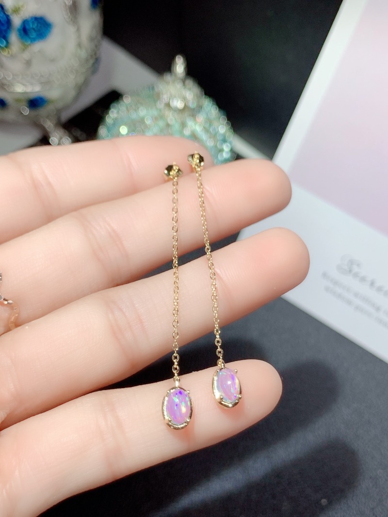 Oval 4*6 MM Doğal Opal Damla K - Opal Earrings Dangle incelemesi ve fiyatı