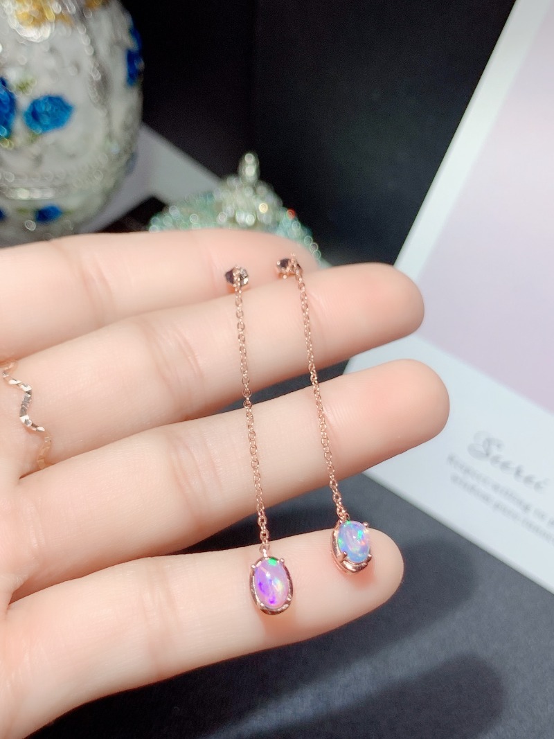 Oval 4*6 MM Doğal Opal Damla K - Opal Earrings Dangle incelemesi ve fiyatı