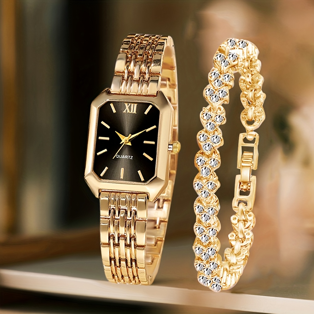 2 adet moda dikdörtgen kadın Q - Jewelry Watches Women incelemesi ve fiyatı