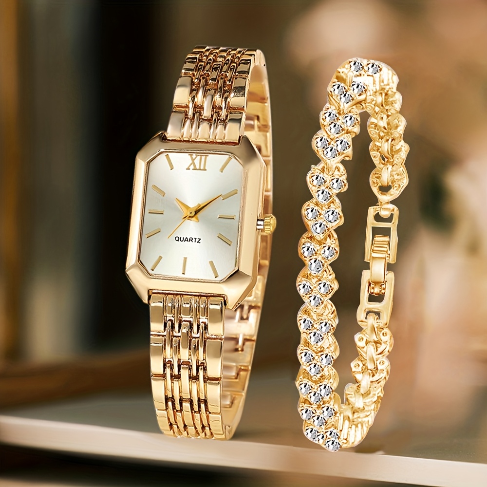 2 adet moda dikdörtgen kadın Q - Jewelry Watches Women incelemesi ve fiyatı