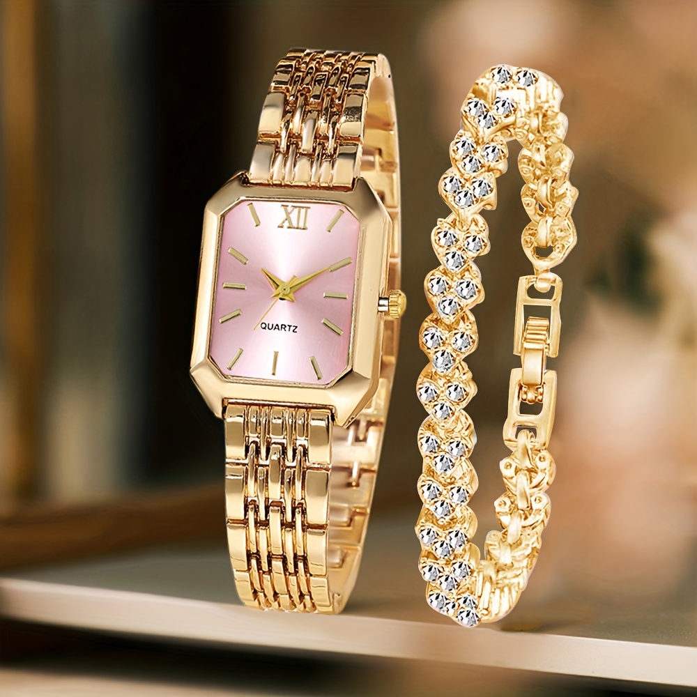 2 adet moda dikdörtgen kadın Q - Jewelry Watches Women incelemesi ve fiyatı