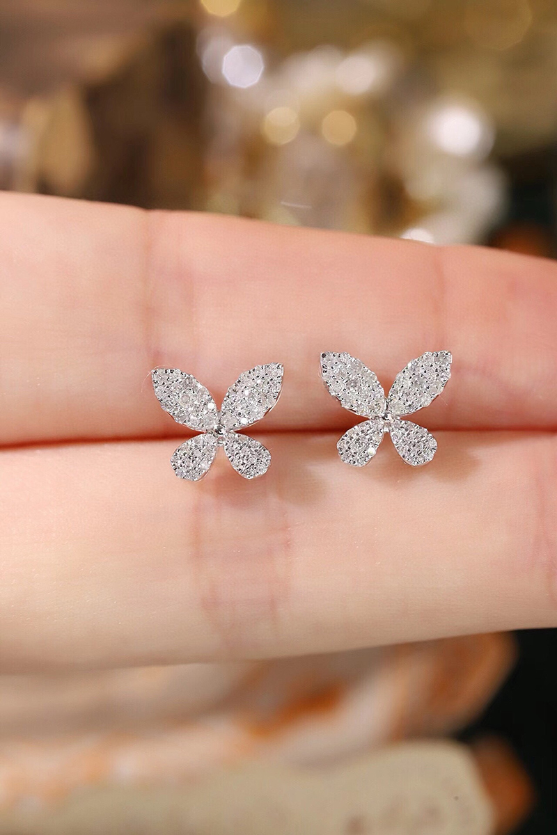 LUOWEND 100% 18K Beyaz Altın K - Diamond Stud Earrings incelemesi ve fiyatı