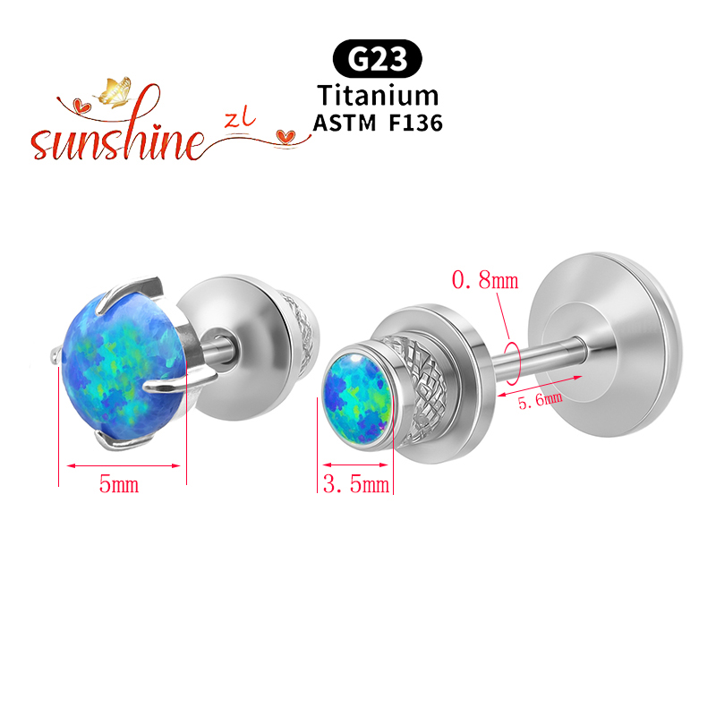 2 adet ASTM F136 titanyum Opal - Opal Earrings Dangle incelemesi ve fiyatı