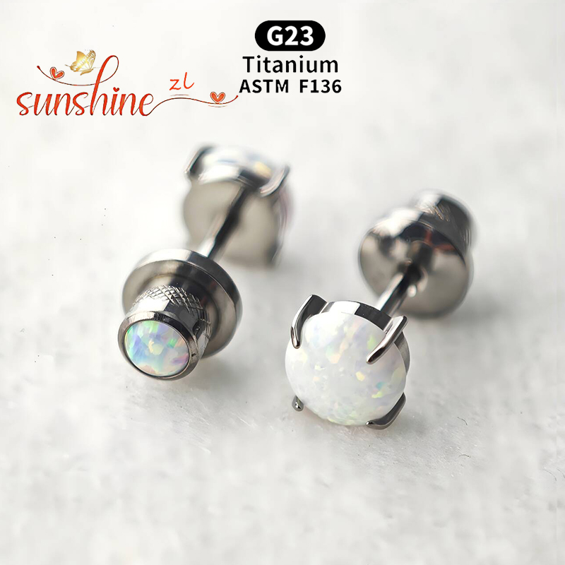 2 adet ASTM F136 titanyum Opal - Opal Earrings Dangle incelemesi ve fiyatı