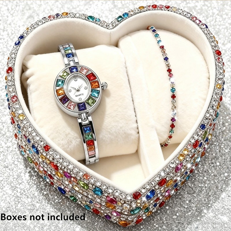 2 adet zarif renkli taklidi ka - Mystery Jewelry Jar Watches incelemesi ve fiyatı