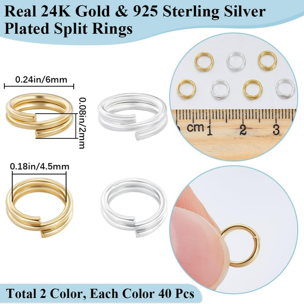 1 kutu 80 adet bölünmüş atlama - Gold Plated Ring incelemesi ve fiyatı