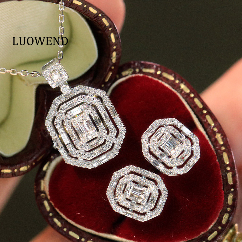 LUOWEND 100% 18K Beyaz Altın K - Diamond Stud Earrings incelemesi ve fiyatı