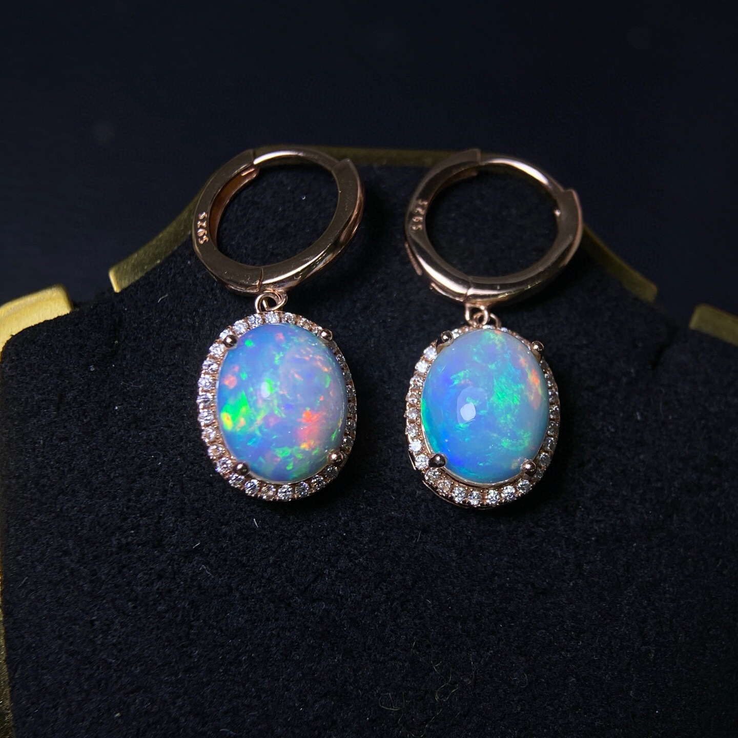 Doğal Oval Opal Sarkan Küpeler - Opal Earrings Dangle incelemesi ve fiyatı