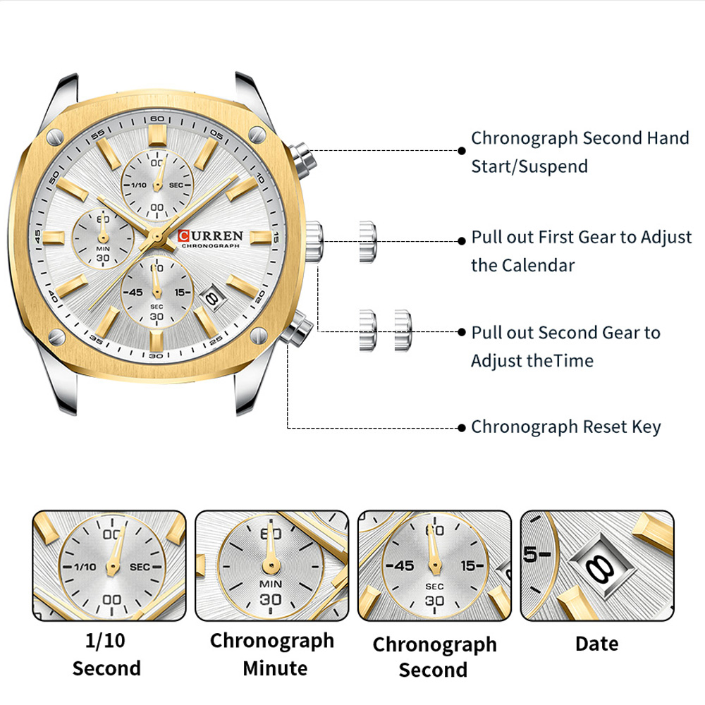 CURREN Modern Erkek 42mm Spor  - Jewellery Watches incelemesi ve fiyatı
