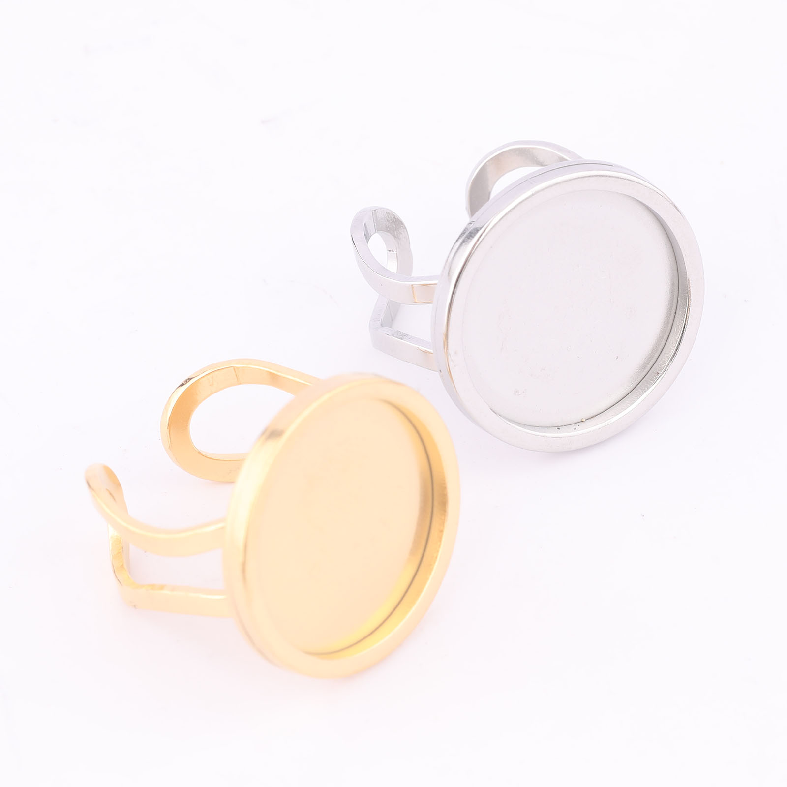 5 adet 18mm Yuvarlak Cabochon  - Gold Plated Ring incelemesi ve fiyatı
