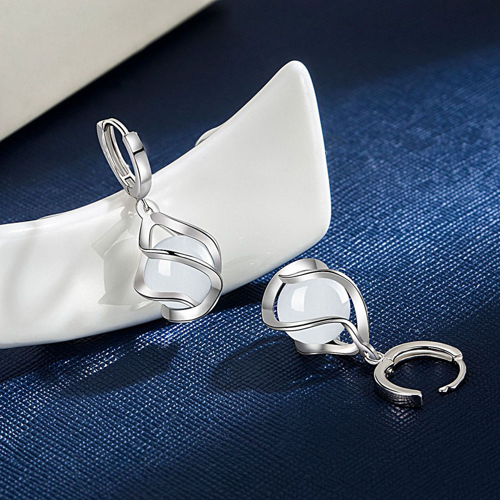 Yeni 925 Ayar Gümüş Kadın Küpe - Opal Earrings Dangle incelemesi ve fiyatı