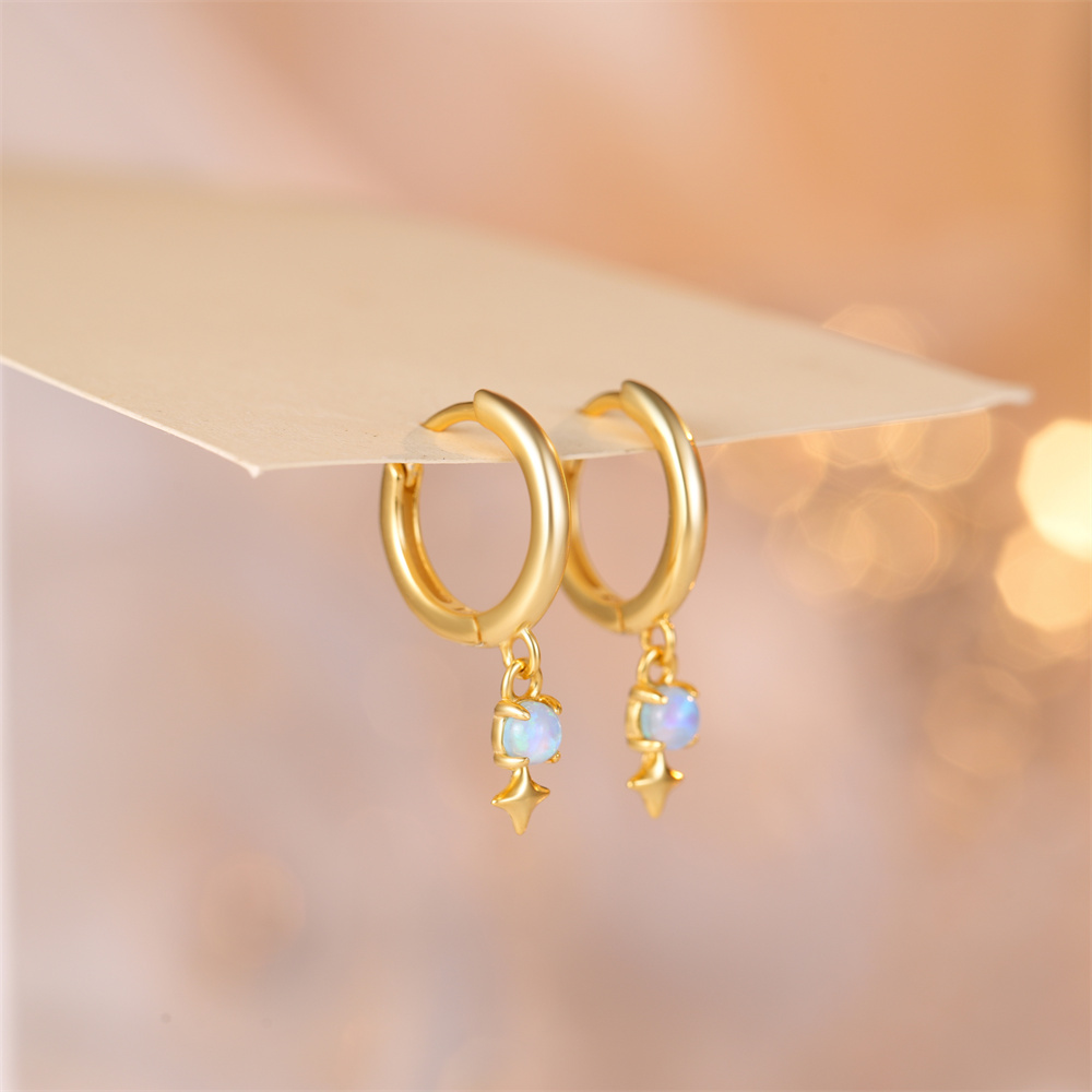 ROXI Beyaz Opal Damla Hoop Küp - Opal Earrings Dangle incelemesi ve fiyatı