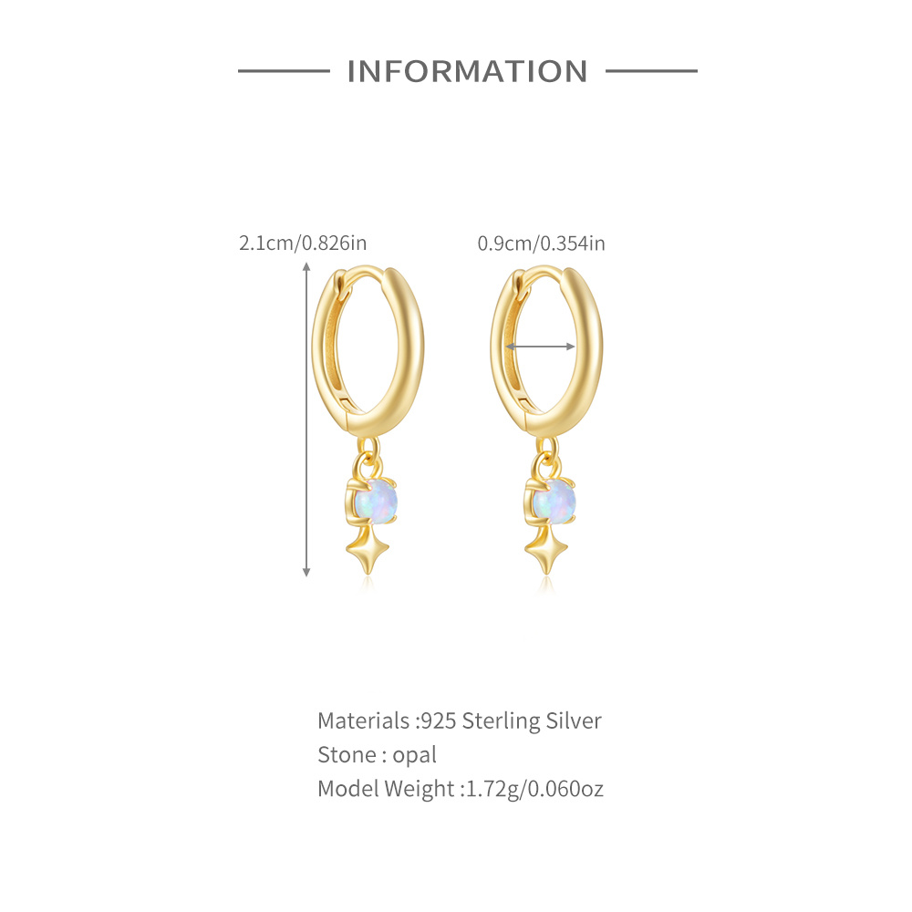 ROXI Beyaz Opal Damla Hoop Küp - Opal Earrings Dangle incelemesi ve fiyatı